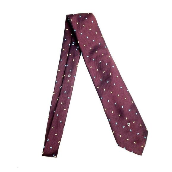 Pierre Cardin Polyester Tie Purple Woven Short Ski‎ - Picture 6 of 6